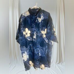 Harbor Bay Classic Hawaiian Short Sleeve Extra Tall Sz3XL 100% Cotton 31’ X 38.’